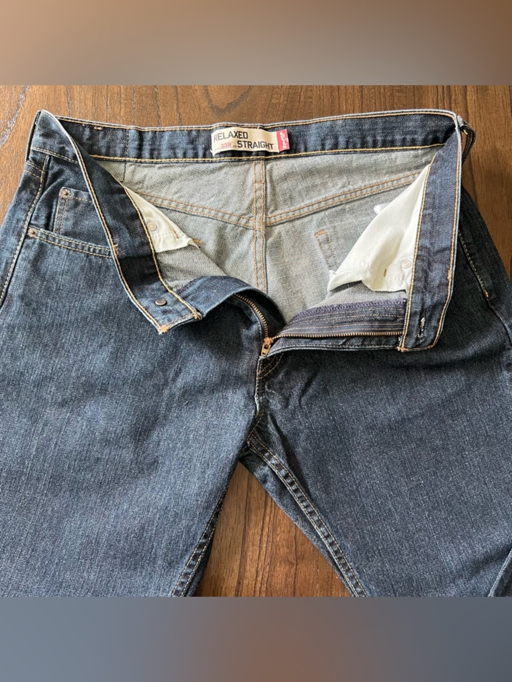Levi's 559 Men's Indigo “Relaxed Straight” Jeans - 34/30 - Picture 6 of 10